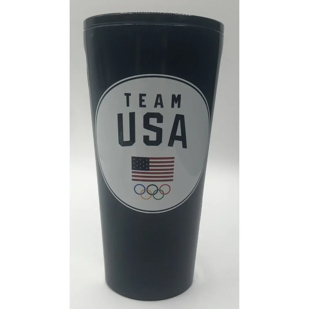 Corkcicle Team USA 16oz. Circle‎ Badge Stainless Steel Tumbler Flag Olympics